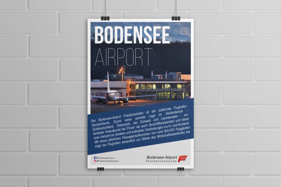 Flughafen Friedrichshafen – Referenzprojekt von Werbedesign Haug
